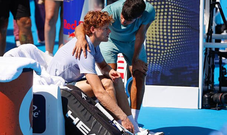 Матч Синнер — Алькарас продлился всего 23 минуты. Подробности