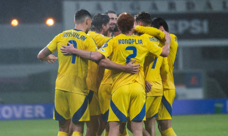 Восемью голами завершился матч Украины в отборе на ЧМ-2026 по футболу