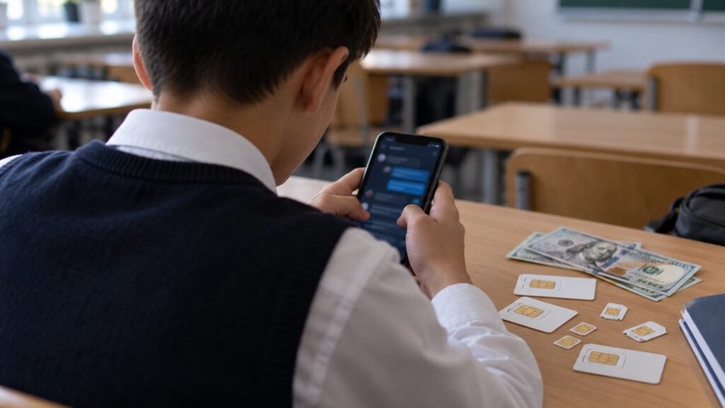 Шымкентте ақшаға қызыққан оқушы 200-ден астам SIM-карта тіркеген