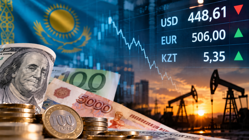 Курс доллара упал до 448,61 тенге: итоги торгов на KASE