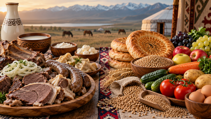 От мяса до хлеба: чем отличается питание казахстанцев в разных регионах