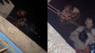 Арқалықта полицейлер көпірден құлап кеткен қызды құтқарды