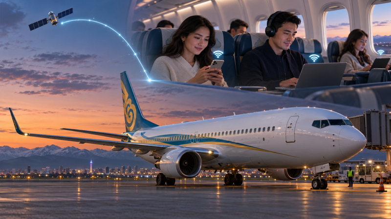 В самолетах Air Astana появился бесплатный Wi-Fi: кому и до какого числа он доступен