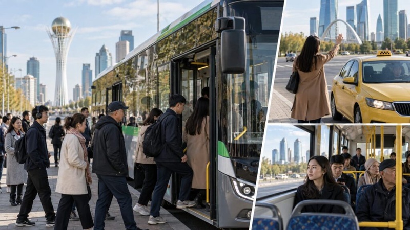 Автобусы вместо такси: каким транспортом чаще пользуются казахстанцы