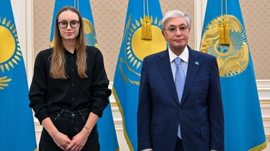 Президент Токаев встретился с Еленой Рыбакиной