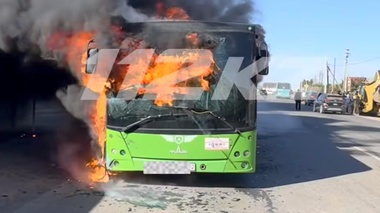 Оралда қоғамдық көліктің түгі қалмай өртеніп кетті
